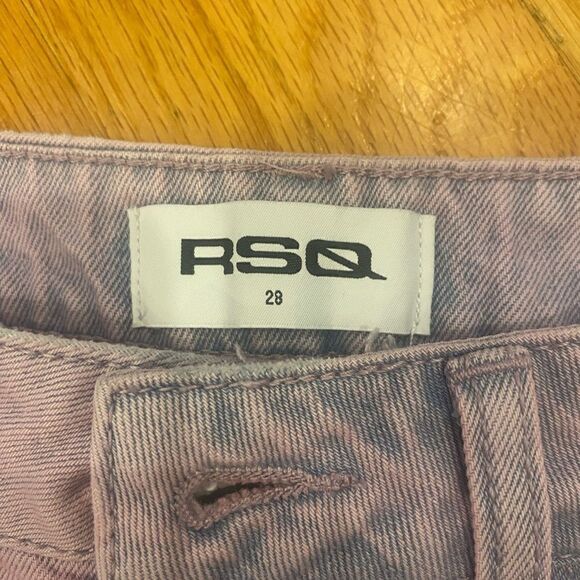 TSQ size 28 pink jean shorts raw hem high rise - Picture 4 of 4